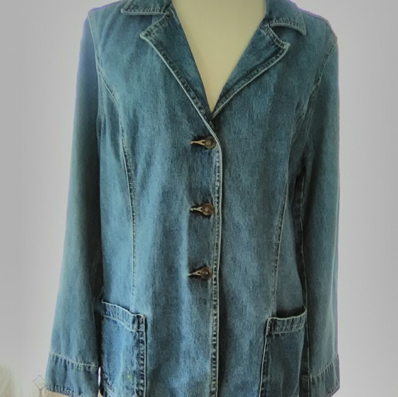 AUTHENTIC ST JOHN'S BAY JEAN DENIM JACKET - Picture 2 of 4